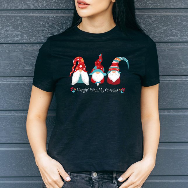 Hangin with my Gnomies Cute Modern Holiday Nordic T-Shirt (Creator Uploaded)