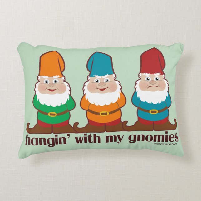 Hangin' With My Gnomies Decorative Cushion (Front)