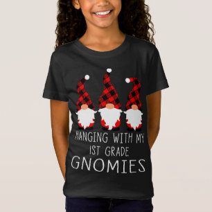 Hangin' With My Gnomies Funny Gnomes Merry Christm T-Shirt