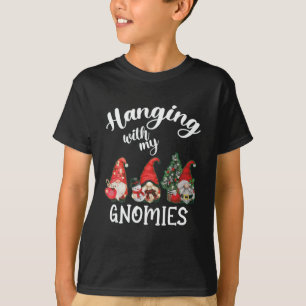Hangin' With My Gnomies Funny Gnomes Merry Christm T-Shirt
