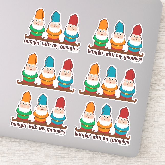 Hangin' With My Gnomies Six Contour Cut (Detail)