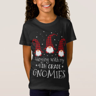 Hangin' With My Gnomies Three Gnomes Christmas Buf T-Shirt