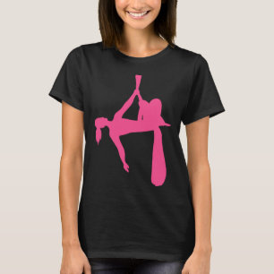 Hanging Aerialist Vintage Purple Trapeze Aerial Si T-Shirt