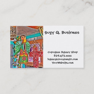 Hanging Angel Metal Art Chilli Peppers Painted Fro Business Card