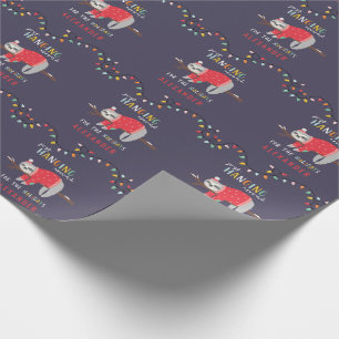 Hanging around sloth fun Holiday Wrapping Paper