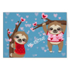 Hanging Around Sloths Valentine Card
