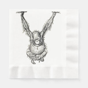 Hanging Around - Young Ape Gorilla Napkin