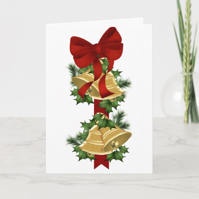Hanging Bells Christmas Card (Front)