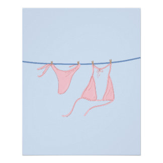 Hanging Bikini Poster