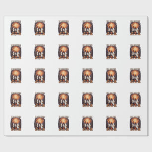 Hanging Boo Halloween Ghosts Pumpkins Full Moon_1 Wrapping Paper