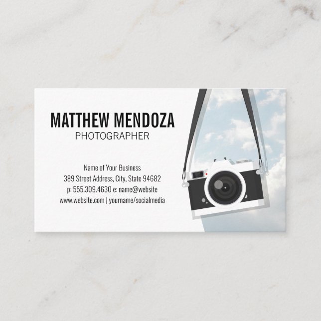 Hanging Camera Business Card (Front)