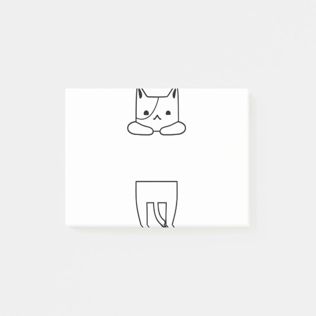 Hanging Cat Doodle Cat 2 Post-it Notes (Front)