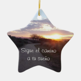 Hanging ceramics star ceramic tree decoration