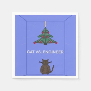 Hanging Christmas Tree versus Cat Napkin