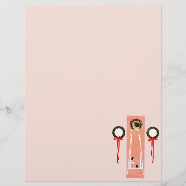 Hanging Christmas Wreaths Paper (Front)