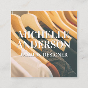 Hanging Clothes   Wardrobe Square Business Card