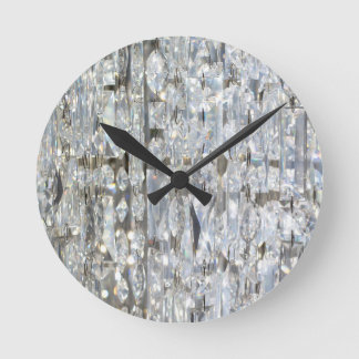 Hanging Crystal Curtain Round Clock
