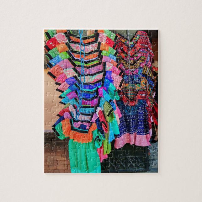 Hanging Dresses Market Stall Jigsaw Puzzle (Vertical)