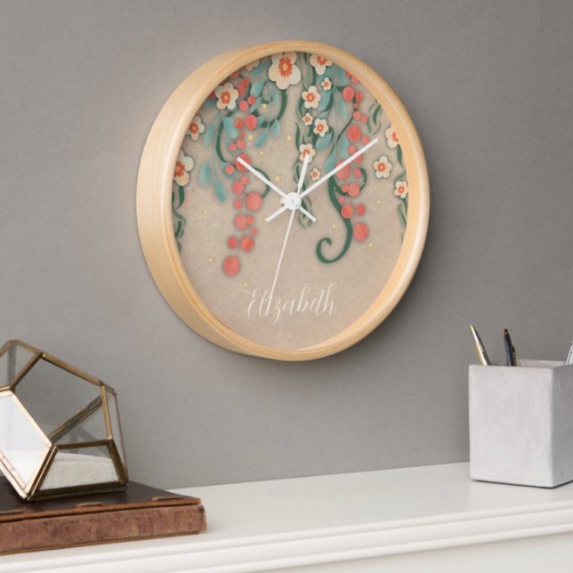 “Hanging Floral” Personalised Inspirivity Clock (Creator Uploaded)