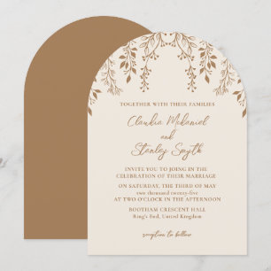 Hanging Florals Foliage Warm Romantic Boho Earthy Invitation