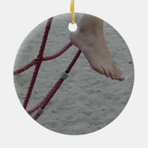 hanging foot climbing frame feet playground sand ceramic tree decoration