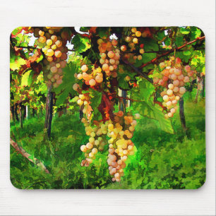 Hanging Grapes on the Vines Mouse Mat