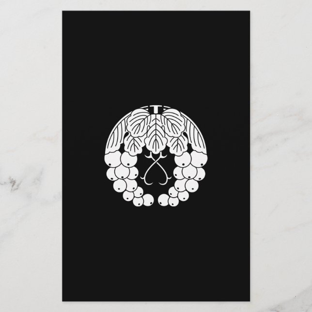 Hanging grapes stationery (Front)