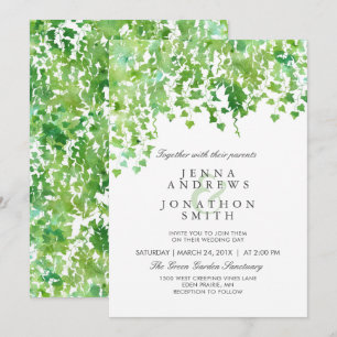 Hanging Greenery Wedding Invitation