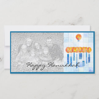 Hanging Hanukkah Candles Holiday Card
