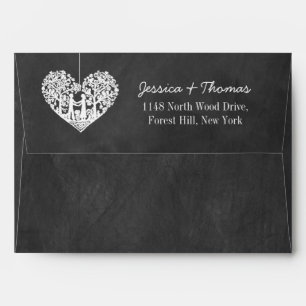 Hanging Heart Tree Chalkboard Wedding Collection Envelopes