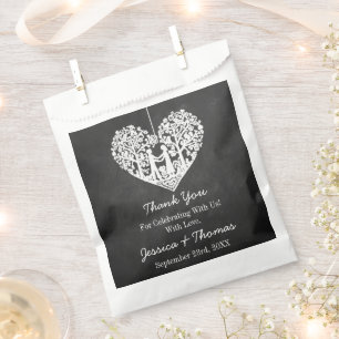 Hanging Heart Tree Chalkboard Wedding Collection Favour Bags