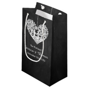 Hanging Heart Tree Chalkboard Wedding Collection Small Gift Bag