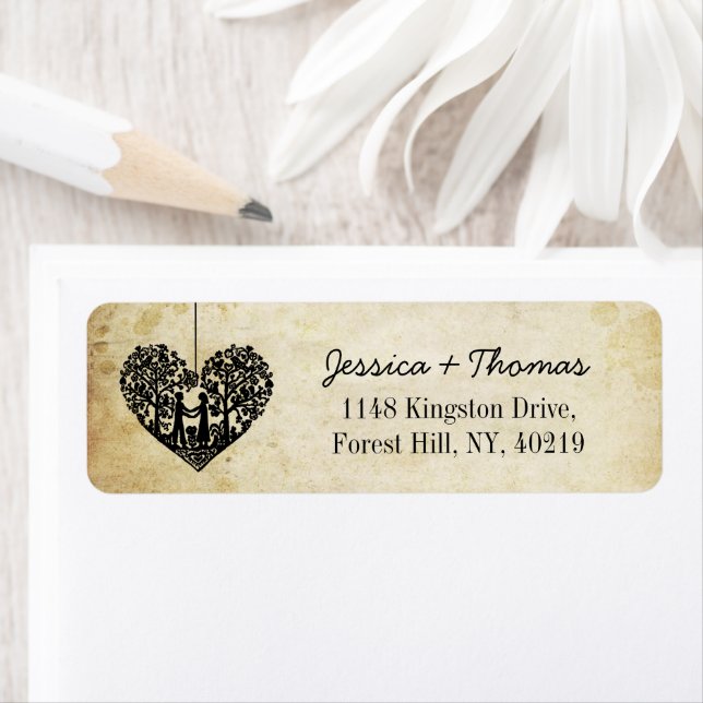 Hanging Heart Tree Vintage Wedding Collection (Insitu)