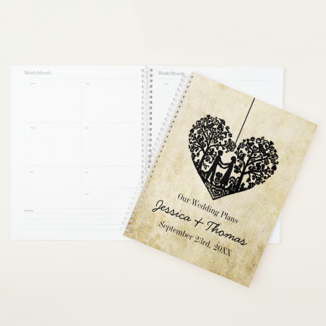 Hanging Heart Tree Vintage Wedding Collection Planner (Display)