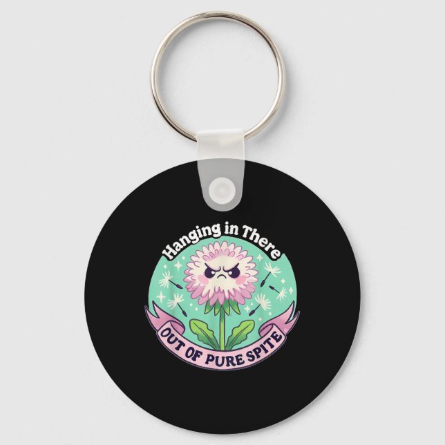 Hanging In There Out Of Pure Ste  Key Ring (Front)