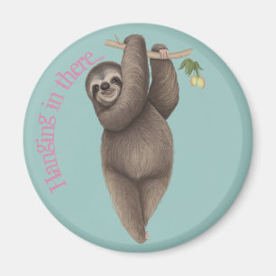 Hanging In There - Sloth Magnet