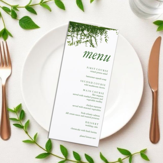 Hanging Ivy Greenery Wedding Menu (Creator Uploaded)