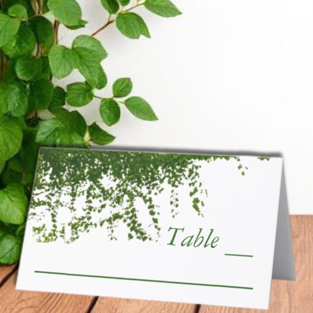 Hanging Ivy Greenery Wedding Place Card (Creator Uploaded)