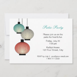 Hanging Lanterns Party Invitation