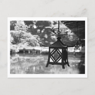 Hanging Lanterns: Sankei-en Garden, Japan Postcard