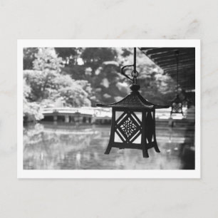 Hanging Lanterns: Sankei-en Garden, Japan Postcard
