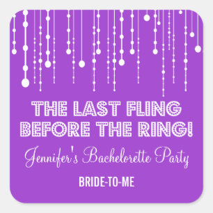 Hanging Lights Bachelorette Party Sticker