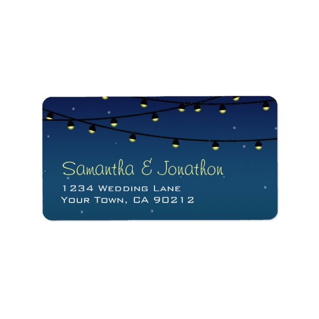 Hanging Lights Night Under the Stars Custom Label (Front)