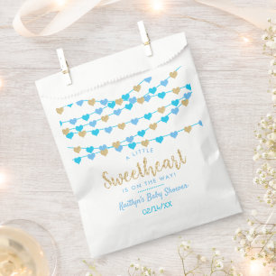 Hanging Love Hearts Little Sweetheart Baby Shower Favour Bags