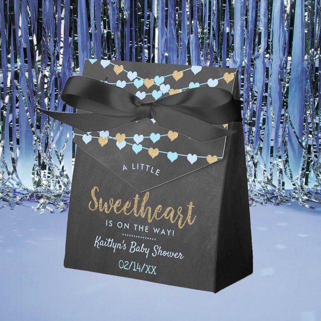 Hanging Love Hearts Little Sweetheart Baby Shower Favour Box (Creator Uploaded)