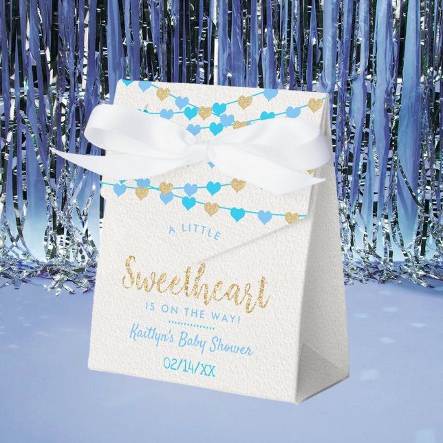 Hanging Love Hearts Little Sweetheart Baby Shower Favour Box (Creator Uploaded)