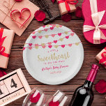 Hanging Love Hearts Little Sweetheart Baby Shower Paper Plate<br><div class="desc">Celebrate in style with these fun and modern baby shower paper plates. The design is easy to personalise with your own wording and your family and friends will be thrilled when they see these fabulous paper plates. Matching party items can be found in the collection.</div>