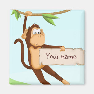 Hanging monkey magnet