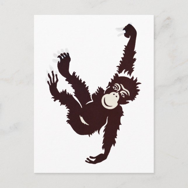 Hanging Monkey Postcard (Front)