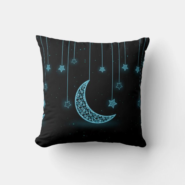 Hanging Moon and Stars Cushion (Front)